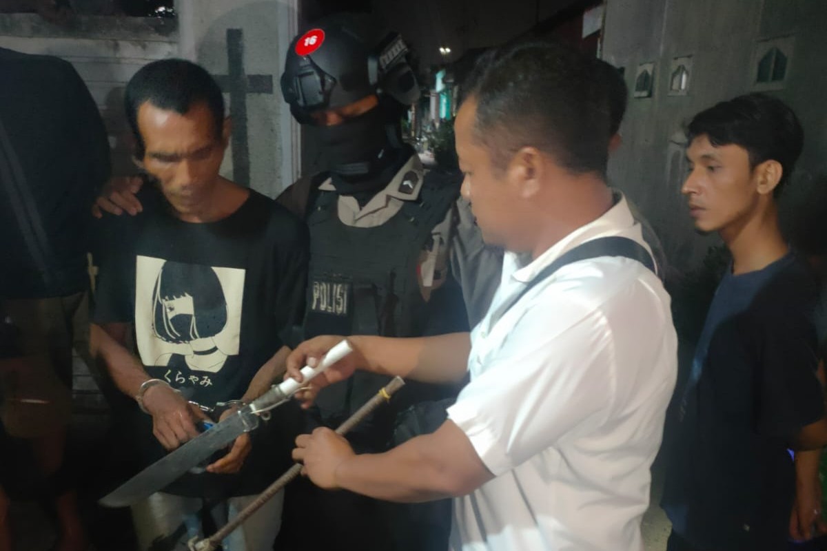 Bentrok Gelatik, Satu Orang Kritis Dibacok, 6 Orang Diamankan Polisi