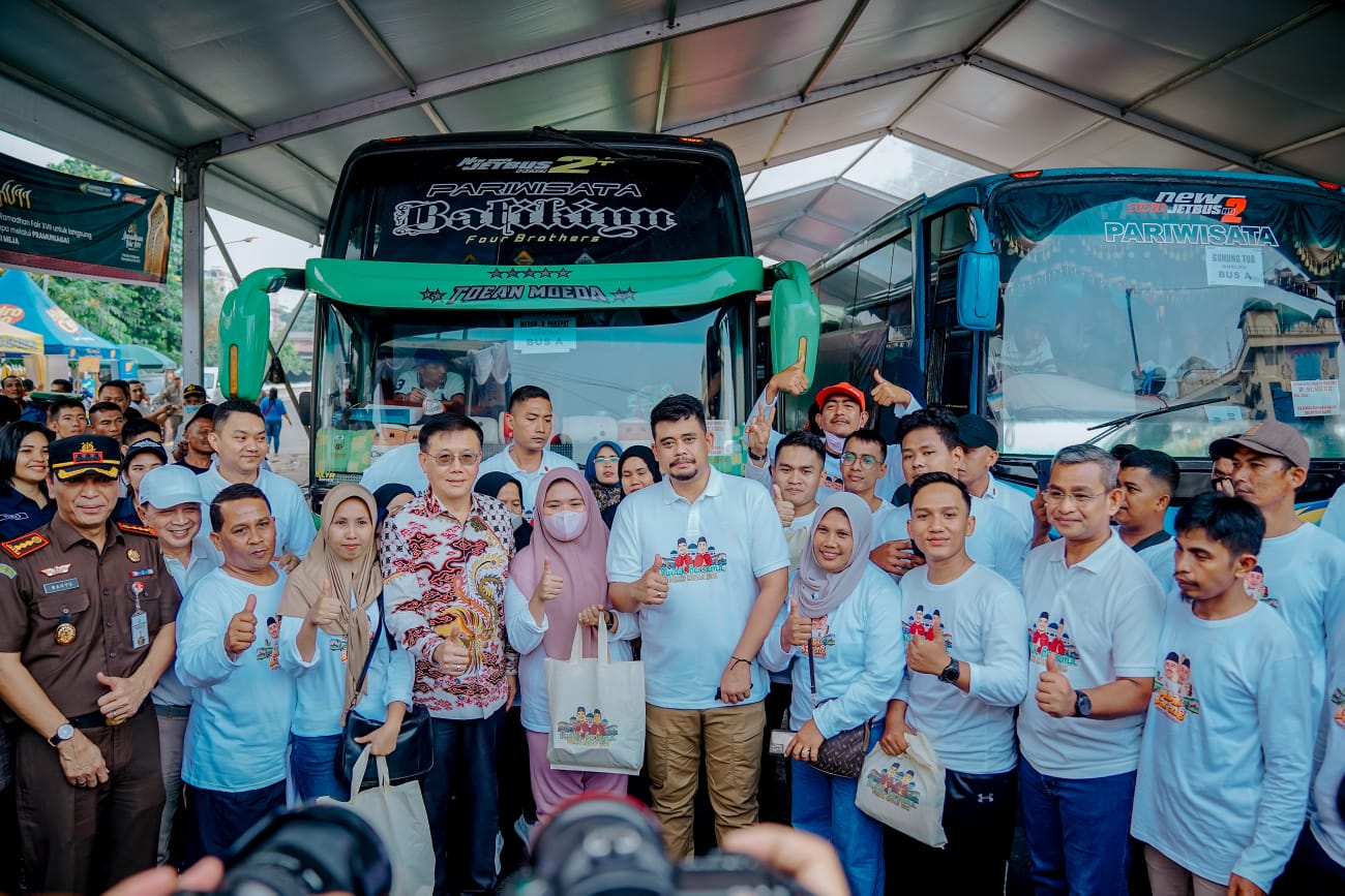 Bobby Nasution Lepas 2.262 Pemudik Gratis Dengan 57 Bus