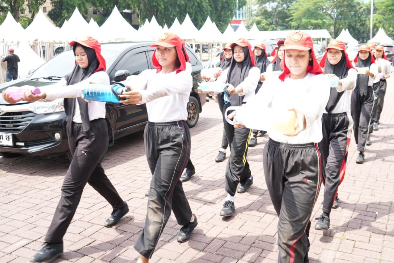 Paskibraka Kota Medan Latihan Jelang HUT RI ke -78