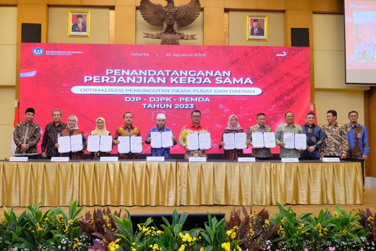 DJP dan DJPK Bersama 113 Pemda Tandatangani Kerjasama Pungutan Pajak