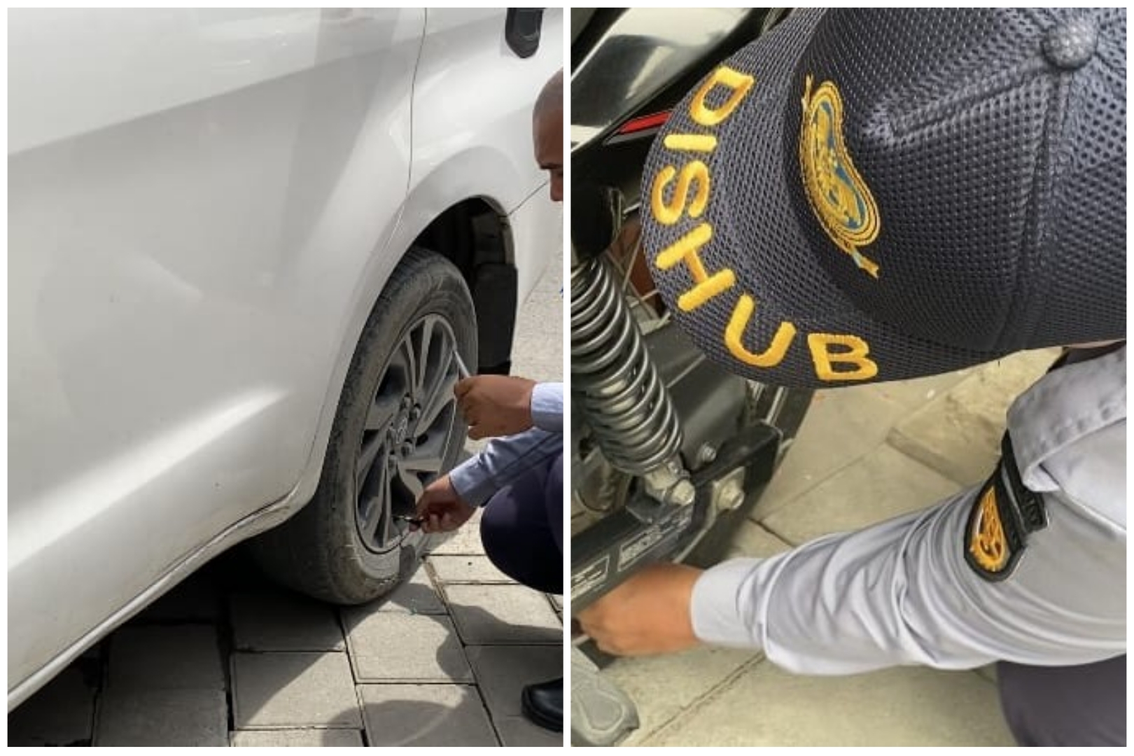 Kendaraan Parkir di Trotoar Jalan, Siap-Siap Ban Digembosi
