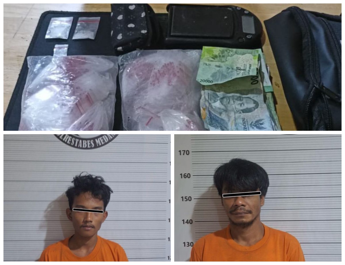 Satuan Narkoba Polrestabes Medan Tangkap 2 Pengedar Narkoba, Sita 4 Bungkus Sabu