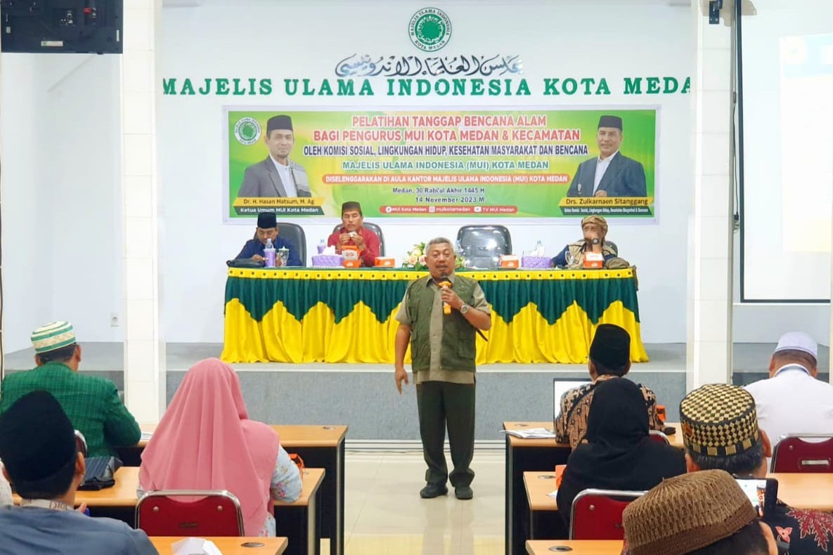 BPBD Medan Sampaikan Informasi Mitigasi Bencana di Hadapan Ulama
