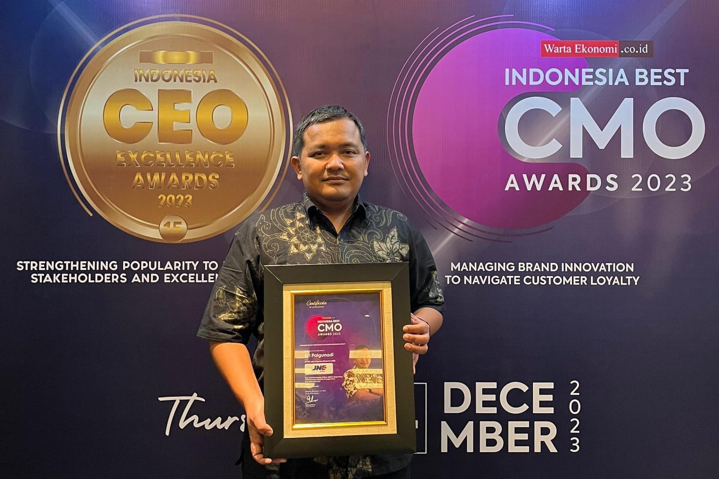JNE Raih Penghargaan Best Chief Marketing Officer Award 2023