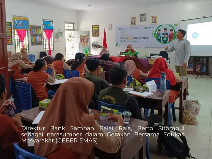 Bank Sampah Mengajar GEBER EMAS, Edukasi Pilah Sampah Guru SD di Riau