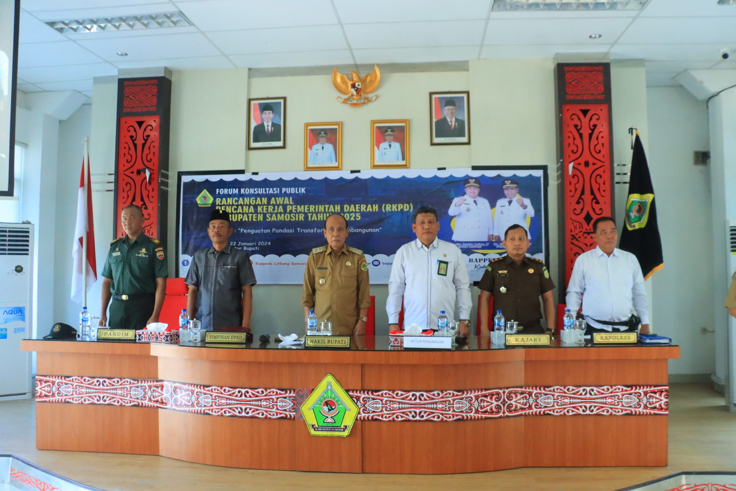 Wakil Bupati Samosir Buka Forum Konsultasi Publik Ranwal RKPD 2025