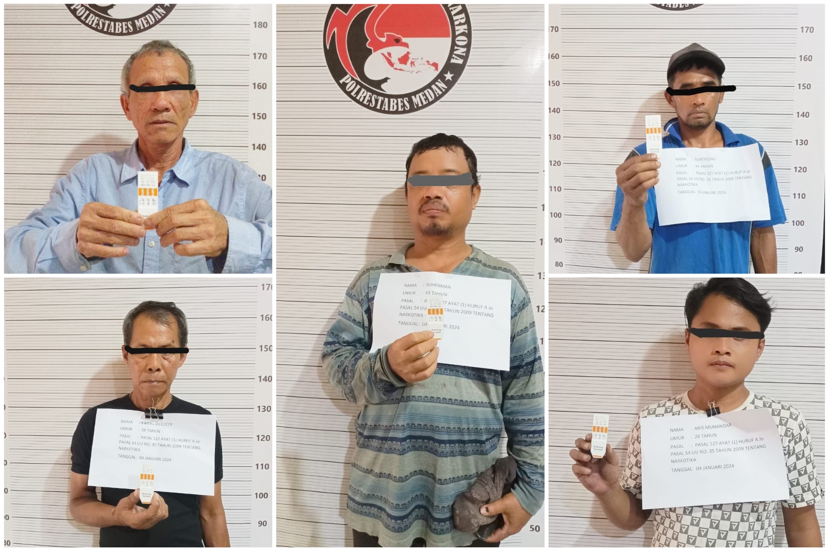 Polisi Gerebek Basis Narkoba di Desa Sei Mencirim, 7 Orang Diamankan