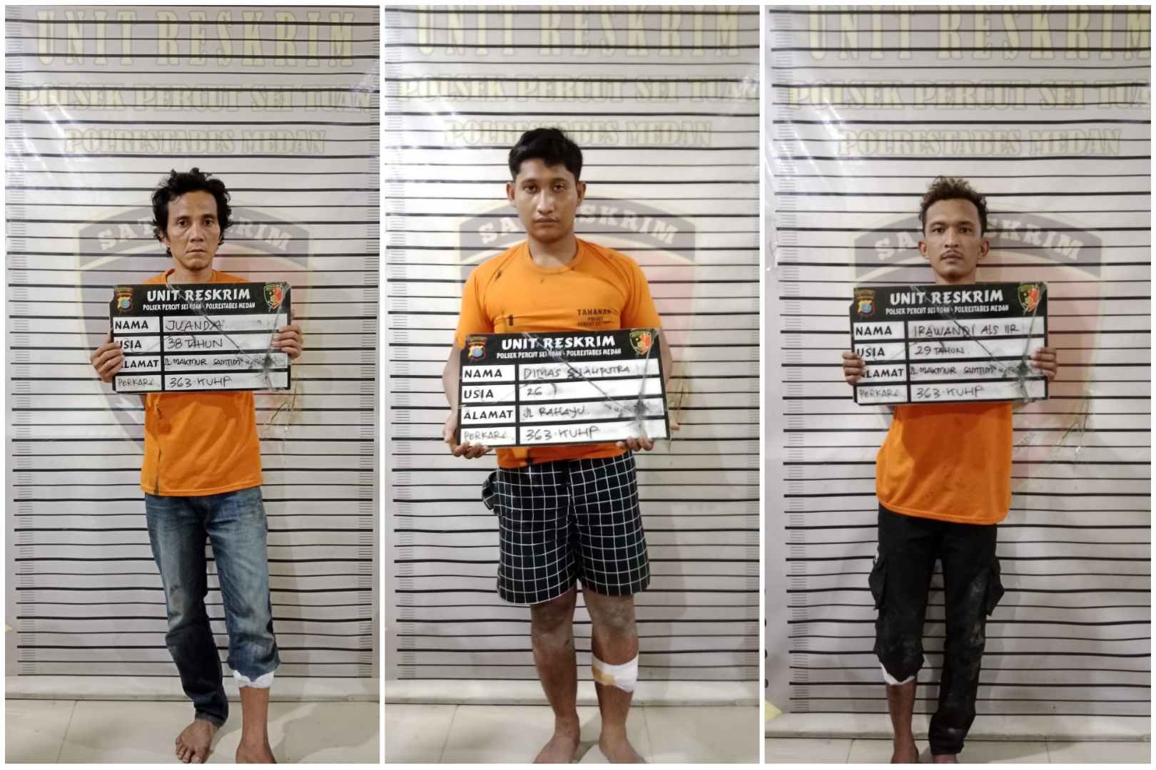 Polsek Percut Seituan Ungkap dan Tembak Kaki Residivis Curanmor