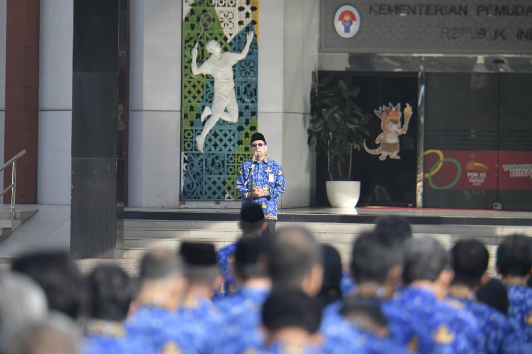 Kemenpora Gelar Apel Pagi Perdana di 2024, Tingkatkan Semangat dan Integritas Kerja