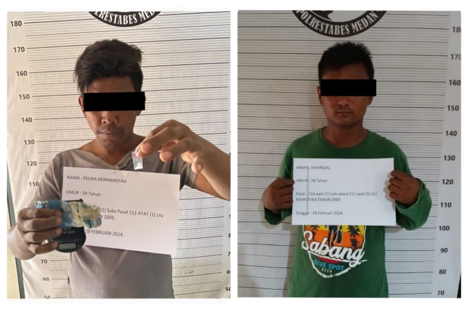 Polrestabes Medan Gerebek Lembah Sunggal, 2 Pengedar Sabu Diamankan