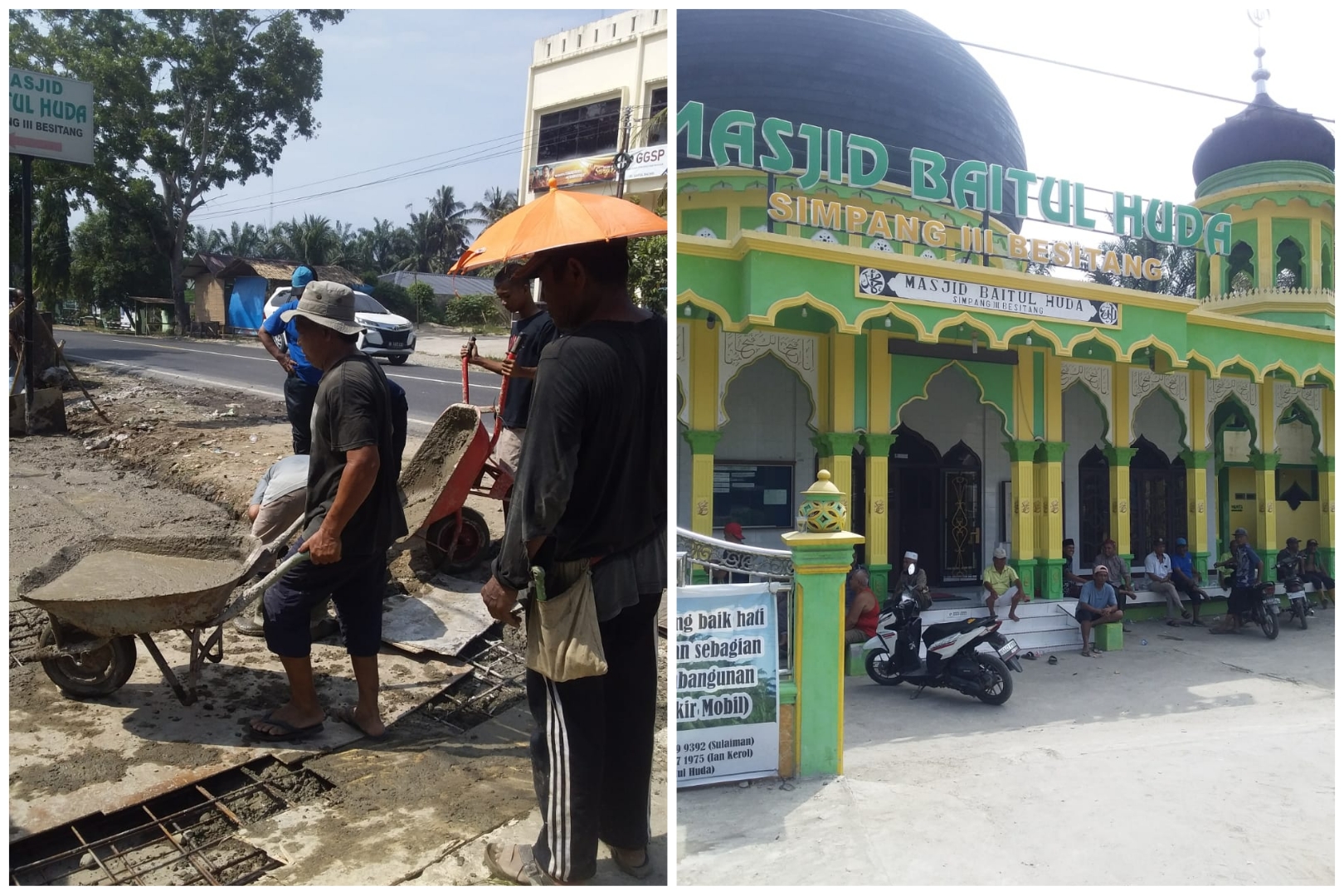 Semangat Gotong Gotong Wujudkan Keberaihan Masjid Baitul Huda di Besitang