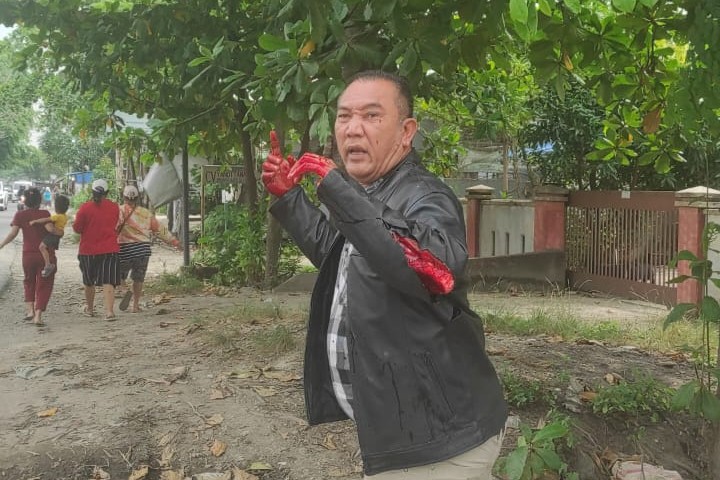 Preman Teror Warga di Jalan Haji Anif Kampung Kompak, Satu Orang Luka Bacok