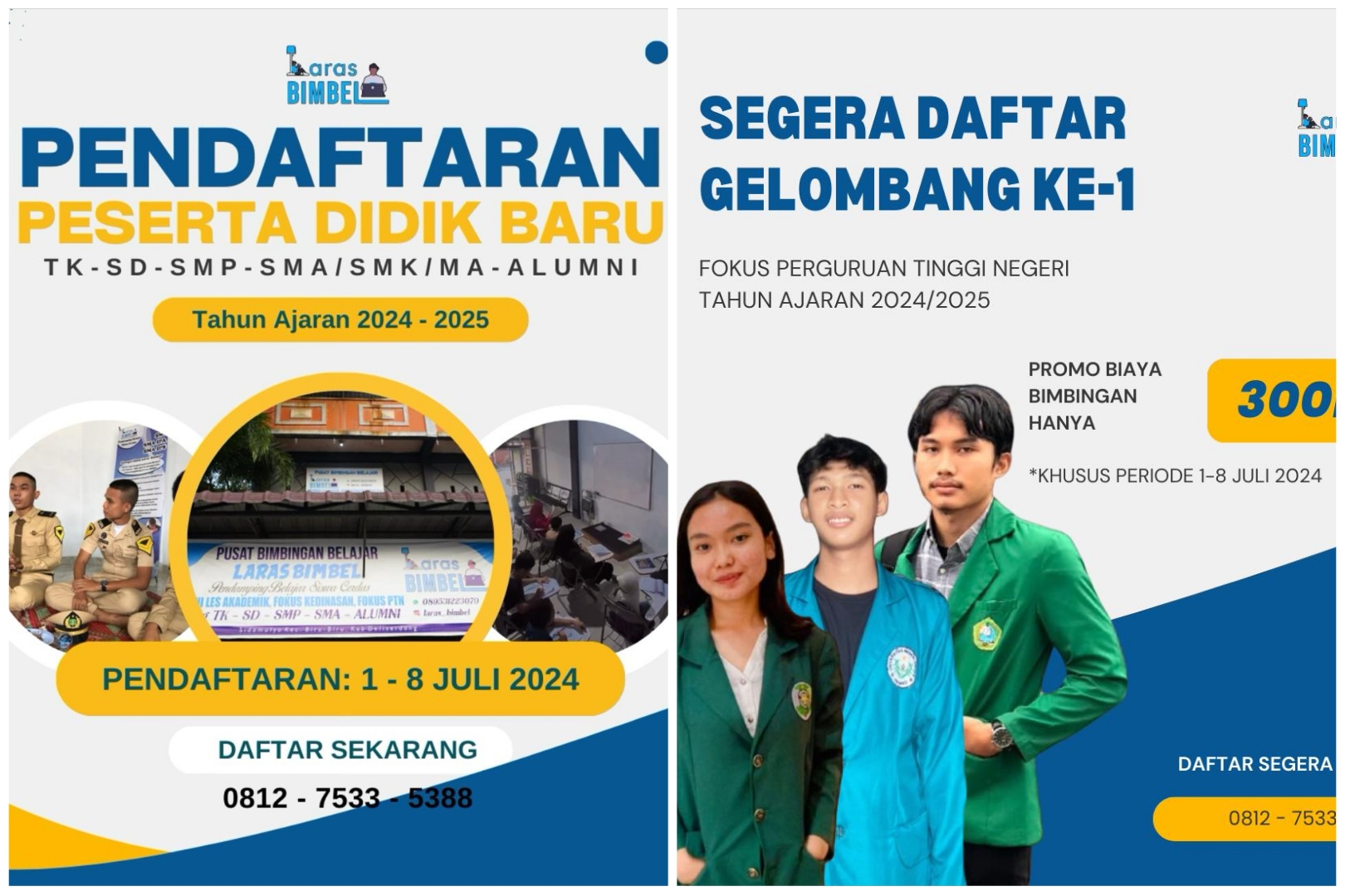Laras Bimbel Wujudkan Pelajar Menuju PTN dan Sekolah Kedinasan yang Diimpikan