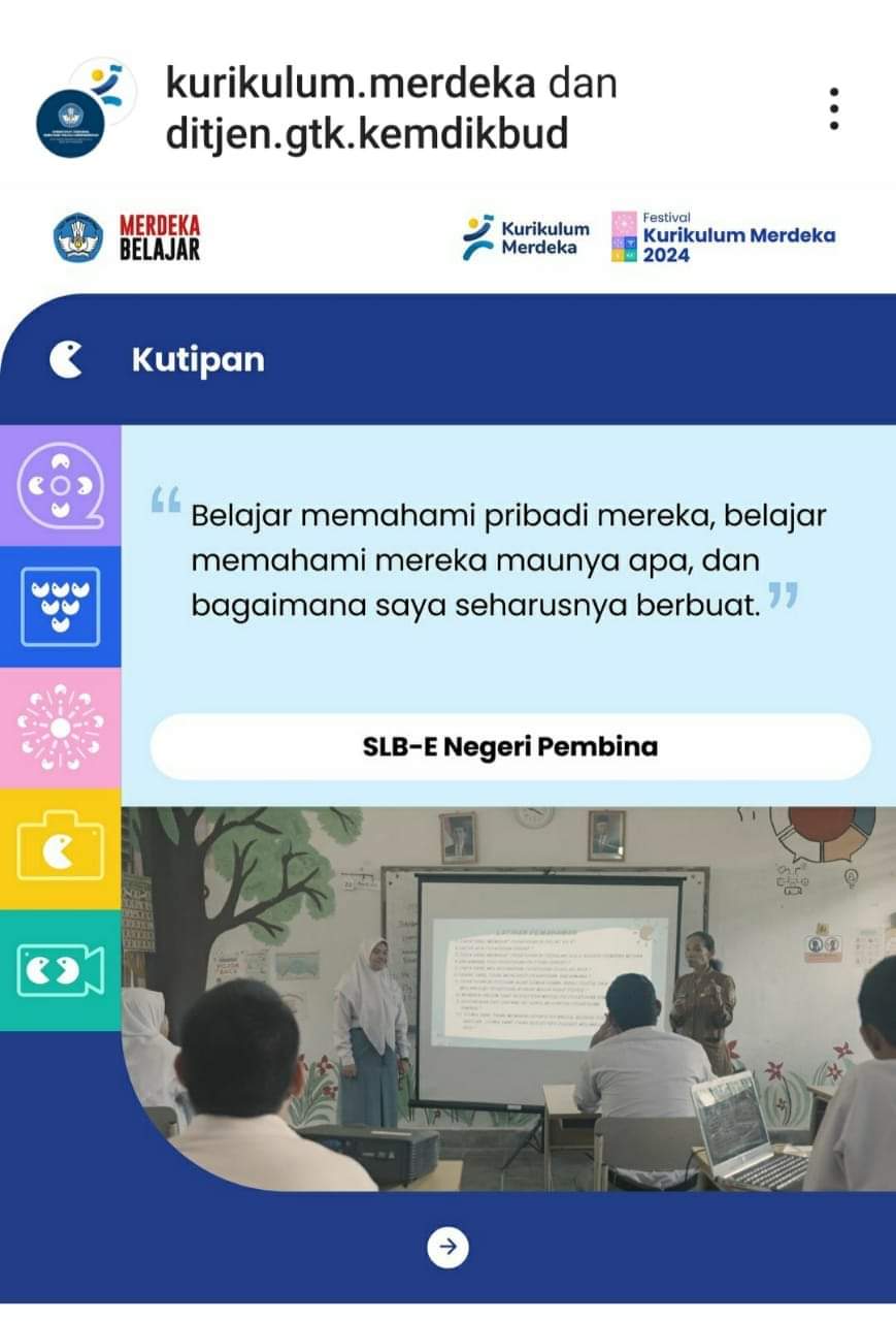 Perayaan Puncak Festival Kurikulum Merdeka: SLB Negeri Pembina Diundang untuk Berpartisipasi
