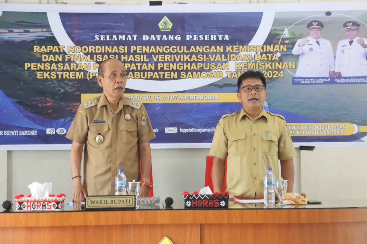 Wakil Bupati Samosir Pimpin Rapat Koordinasi: Fokus pada Sinergitas Lintas OPD untuk Menurunkan Kemiskinan Ekstrem