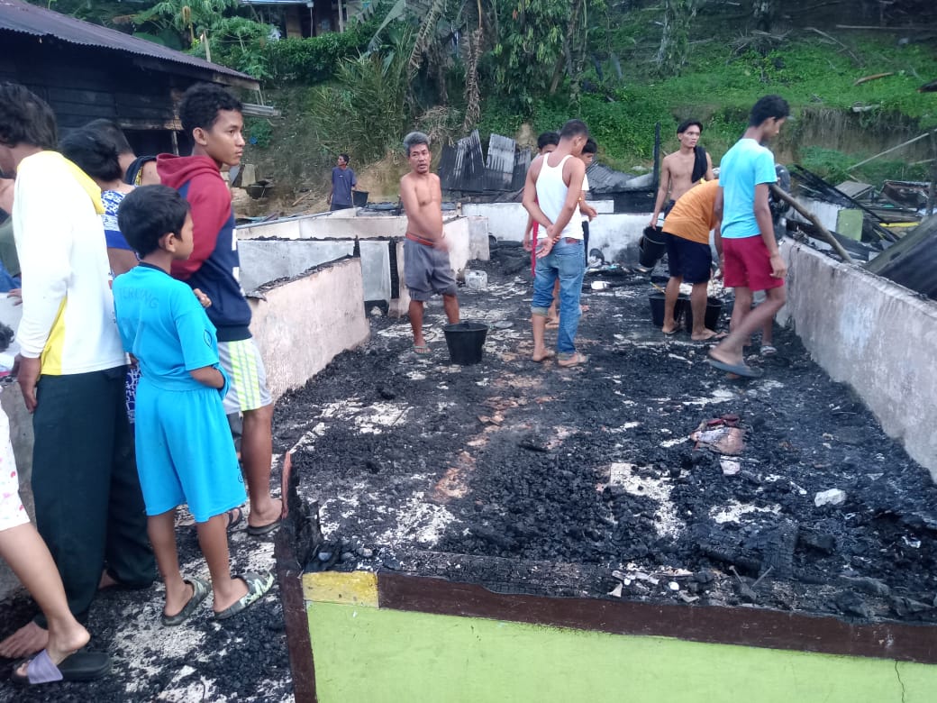 Kebakaran di Dusun Sikundur Nauli, Warga Terpaksa Mengungsi