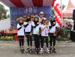 Polisi Cilik Sepatu Roda Meriahkan Launching PKS dan Pembekalan Pelajar di Satlantas Polrestabes Medan