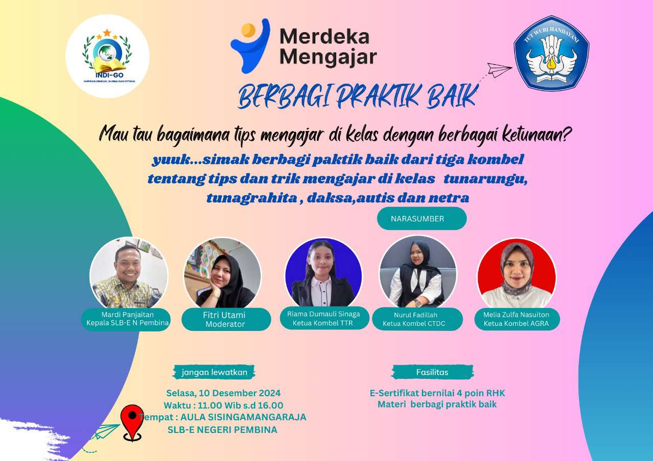 SLB E Negeri Pembina Gelar Kegiatan Berbagi Praktik Baik untuk Guru 