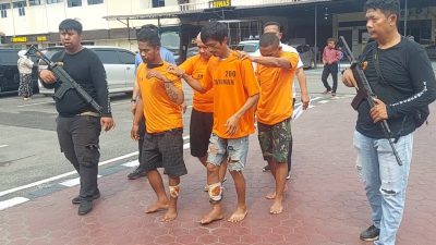 Polisi Tembak Dua Pelaku Jaringan Curanmor Sei Mencirim, Puluhan Motor dan Mobil Disita