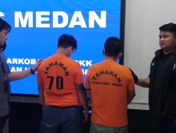 Gembong Narkoba Kota Medan bernama Oyok dan Kurirnya Dibekuk