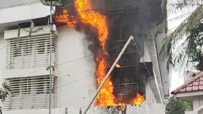 Kebakaran Gedung Kantor Disdik Sumut