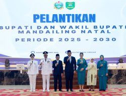 Gubernur Sumut Bobby Nasution Lantik Bupati dan Wakil Bupati Madina