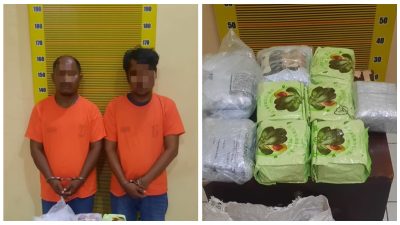 9 Kg Sabu Diselundupkan Lewat Laut, Dua Kurir Ditangkap di Tanjungbalai