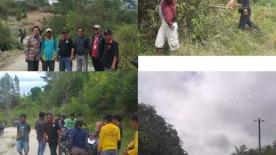 Warga Parbaba Dolok Kompak! Gotong Royong Bersama LSM dan Bidan Desa Demi Jalan Bersih dan Aman