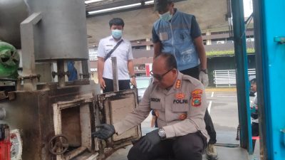 Kapolrestabes Medan Bakar Sabu, Ganja dan Happy Water