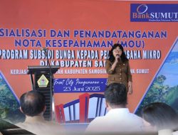 Bupati Samosir Resmikan Program Pinjaman UMKM Bunga 0 Persen, Pertama di Sumatera Utara