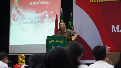 Kakanwil Kemenkum Sumut Berikan Pembekalan pada Pendidikan Magang Bersama Notaris dan Seleksi ALB