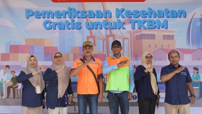 Peringati HUT RI ke 80, Pelindo Regional 1 Gelar Pemeriksaan Kesehatan Gratis untuk Pekerja TKBM