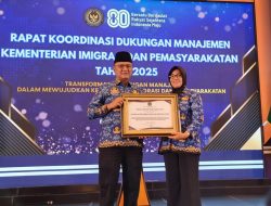 Prestasi Membanggakan, Kanwil Ditjenpas Sumut Raih Piagam Penghargaan Nasional Di Rakor Kemenimipas Tahun 2025