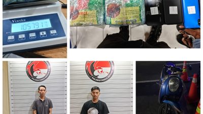 Dua Kurir Sabu Antar Provinsi Ditangkap di Jalan Makmur, Percut Sei Tuan