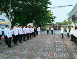 Kasi Pengelolaan Rutan Pekanbaru Tekankan Kedisiplinan dan Kebersihan Lingkungan Kantor dalam Apel Pagi
