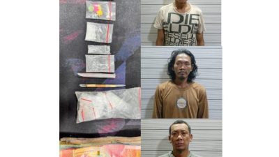 Polisi Tangkap Tiga Pengedar Sabu dan Inex di Medan Sunggal