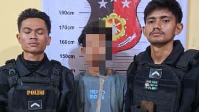 Tengah Malam, Pemuda Bersenjata Samurai Diringkus Polisi di Belawan