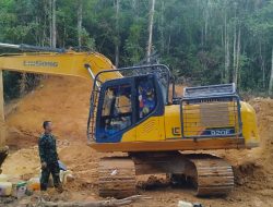 Gabungan TNI-Polri Sita 6 Unit Excavator Penambang Emas Ilegal di Madina