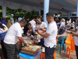 Tahu dan Tempe Rutan Kelas I Medan Laris Diborong pada Semarak Bazar Produk WBP Peringatan HBP ke-62 Kanwil Ditjenpas Sumut