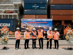 PMT Layani Pelayaran Perdana Kapal CMA CGM FUJI dari Kuala Tanjung ke China Selatan