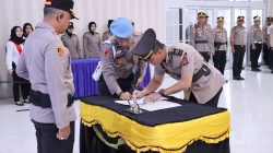Kapolres Asahan Pimpin Upacara Sertijab Kasat Samapta Polres Asahan