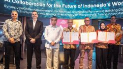 Perkuat Ekosistem Ketenagakerjaan, Kemnaker Teken MoU dengan Wadhwani dan Indosat