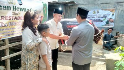 Polrestabes Medan Sembelih 27 Hewan Kurban, Kombes Calvijn Tekankan Nilai Kepedulian Sosial