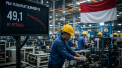 Manufaktur Indonesia Terkontraksi, Rupiah Melemah Dekati 17.400 per Dolar AS