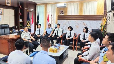 Karutan Kelas I Labuhan Deli Eddy Junaedi Berikan Penguatan kepada CPNS dan Taruna Poltekip