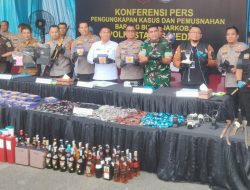 300 Hari Kerja, Polrestabes Medan Ungkap 1.187 Kasus Narkoba Jaringan Indonesia-Malaysia