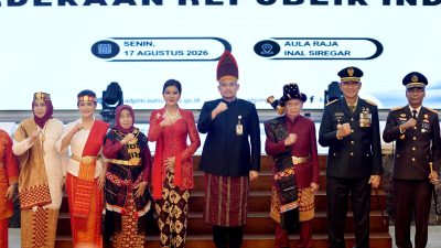Busana Adat Warnai Upacara HUT ke-81 RI, Bobby Nasution Tekankan Keberagaman Sumut