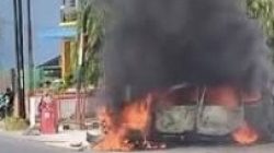 Mobil Terbakar Usai Isi BBM di SPBU Hamparan Perak, Dua Orang Luka Bakar