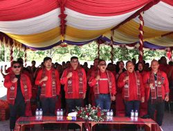 Hasto dan Djarot Groundbreaking Kantor PDIP Samosir, Pesan Megawati: Jangan Jadi Bangunan Elitis