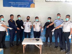 Lapas Gunungtua Gelar Razia Insidentil, Sejumlah Barang Terlarang Ditemukan di Blok Hunian